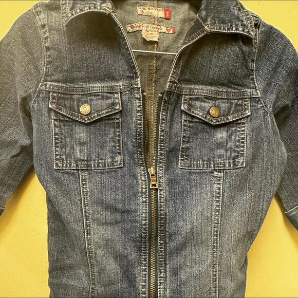 Guess y2k denim zip up jumpsuit - Picture 2 of 8